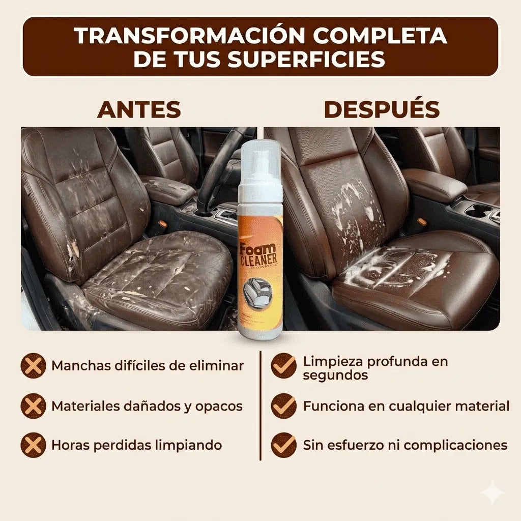 Resultado de limpieza con FoamCleaner
